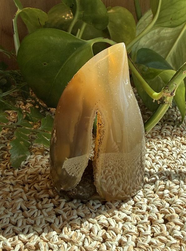 Agat flamme med druzy #004