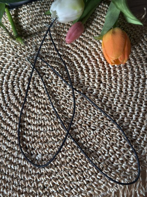 Hovedbilde Sort bomullssnor m/lås 45 cm